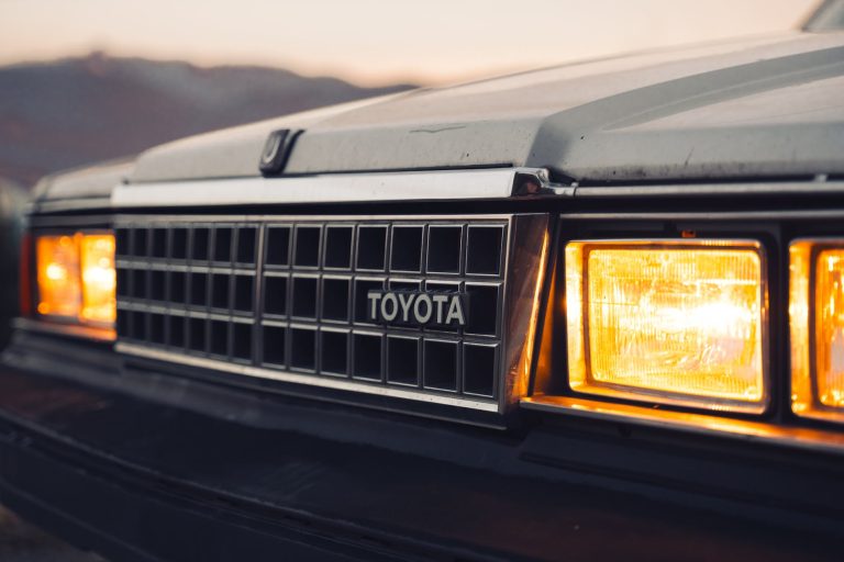 front grill and headlights of classic toyota cressida